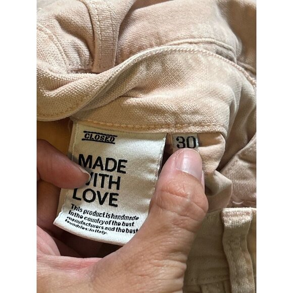 Closed Baker Light Pink Velvet Skinny Pants Size 30 - Picture 8 of 13